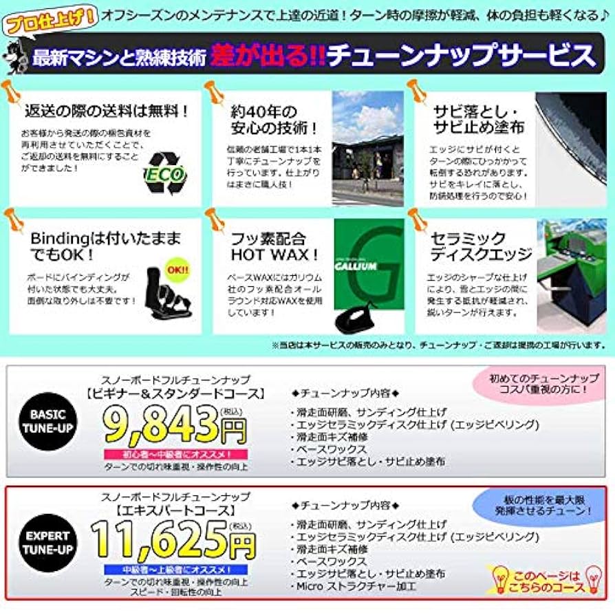 Amazon.co.jp: ∴ 【プロ仕上げ】 スノーボード チューンナップ